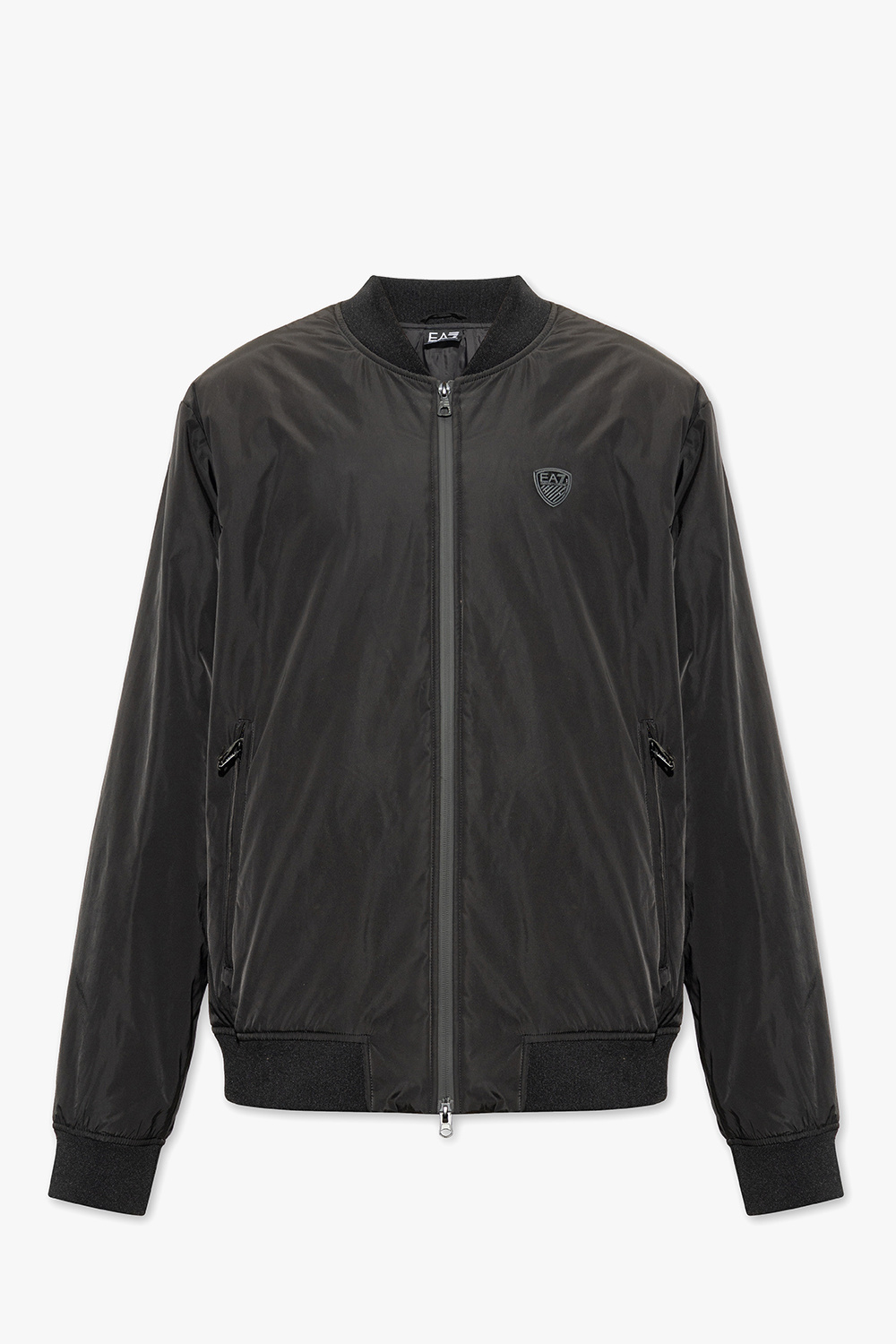 Armani black cheap bomber jacket